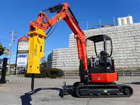 miniexcavator with breaker attachment pictures